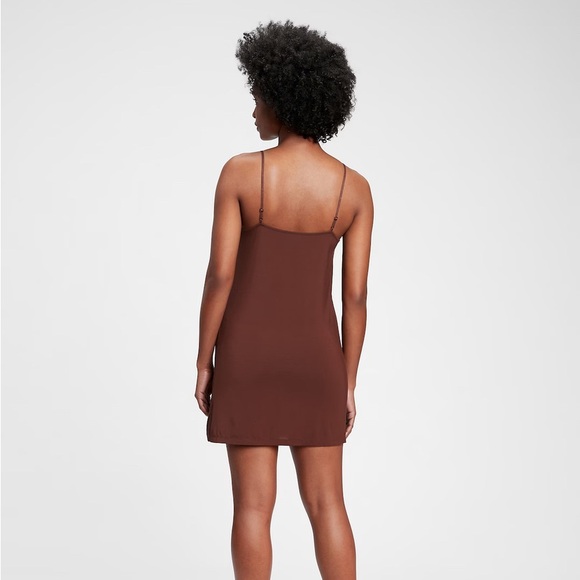 The Gap Modal Essential Pajama Slip Dress in Brush Beige - Picture 5 of 7